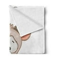 thumbnail image 2 of Goat Soft Flannel Fleece Blanket, Baby Ibex with Small Hooves Sitting on the Ground in a Cheerful Mood Childish Cartoon, Cozy Plush for Indoor and Outdoor Use, 50" x 70", Multicolor, by Ambesonne, 2 of 5