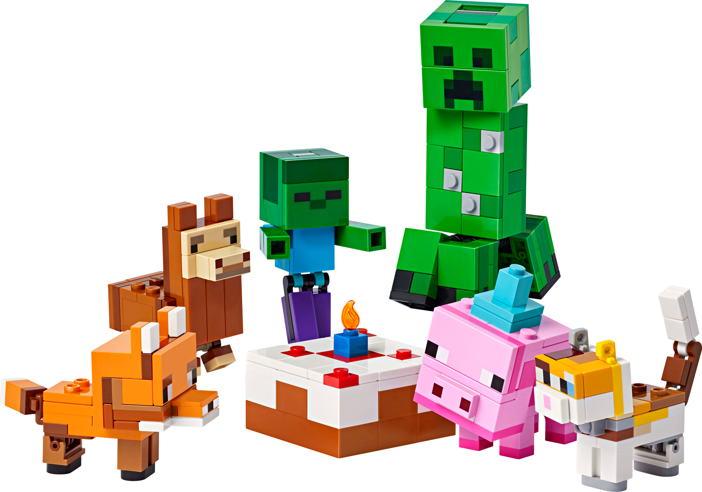 LEGO Minecraft Baby Pig's Birthday Celebration 21281, Collectible Model Figures Set
