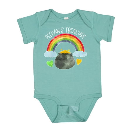

Inktastic Peepaw s Treasure St. Patrick s Day Rainbow and Gold Gift Baby Boy or Baby Girl Bodysuit