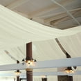 thumbnail image 3 of Efavormart 5ftx32ft Premium Ivory Chiffon Curtain Panel, Backdrop Ceiling Drapery With Rod Pocket, 3 of 6