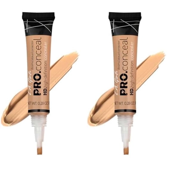 Concealer L.A. Girl Pro Conceal HD Pure Beige, 8 ml (paquete de 2)
