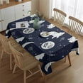 thumbnail image 2 of Celestial Wolf Halloween Pattern Rectangle Tablecloth 60"x84",Waterproof Polyester Rectangle Table Cloth, Wipeable Spillproof Polyester Tablecloth for Dining, Camping, Indoor and Outdoor, 2 of 5