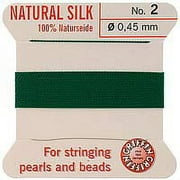 Griffin Silk Beading Cord & Needle Sz 2 Green