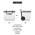 thumbnail image 4 of RTIC Ultra-Light 42 Qt Wheeled Hard-Sided Ice Chest Cooler, Fits 56 Cans, White & Grey, 4 of 9