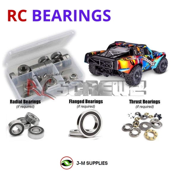 RCScrewZ Rubber Shielded Bearing Kit tra123r for Traxxas Maxx Slash 6S SC Truck (#102076-4) | SET