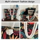 thumbnail image 3 of Bolso de playa Bolsos de playa Bolsos de mano para mujer Bolso de mano de lona bohemio a rayas para mujer con cierre de cremallera, utilitario, impermeable, estético Bolsos de playa, 3 of 6