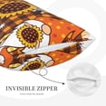 thumbnail image 3 of Gukieu Sunflower Gnomes and Bees Print Plush Pillow Cover, Hidden Zipper Pillow Protector without Pillow Core, Suitable for Bedroom, Office, Car Decoration-14"x20", 3 of 6