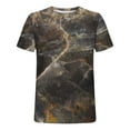 thumbnail image 5 of Fnnxeal Mens Abstract Marble Print Short Sleeve T-Shirt Green Stone Graphic Tee Casual Streetwear Top Soft Cotton Polyester Blend Big Tall Sizes Available,Size 3XL, 5 of 5