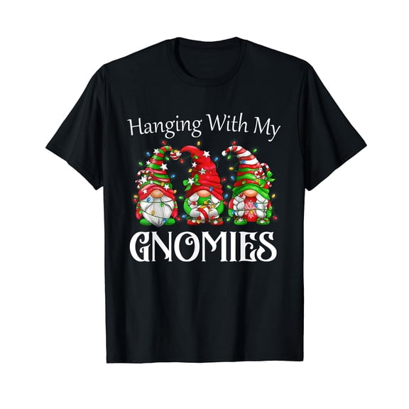 Funny Christmas Gnome Hanging With My Gnomies Family Pajamas T-Shirt