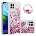 thumbnail image 1 of Funda para Motorola Moto G Stylus 2021 5G con Brillo Líquido Flotante, Purpurina, Parachoques y Anillo Giratorio Soporte, 1 of 5