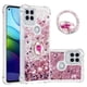 thumbnail image 1 of Funda para Motorola Moto G Stylus 2021 5G con Brillo Líquido Flotante, Purpurina, Parachoques y Anillo Giratorio Soporte, 1 of 5