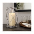 thumbnail image 3 of Sculptural Metal Hurricane Candle Holder for Table Centerpiece - Decorative Pillar Candlestick Holder for Home Decor Accents - Elegant Candle Stand for Entryway or Any Occasion - 13", Silver, 3 of 16