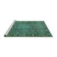 thumbnail image 2 of Ahgly Company Machine Washable Indoor Round Persian Turquoise Blue Traditional Area Rugs, 8' Round, 2 of 4