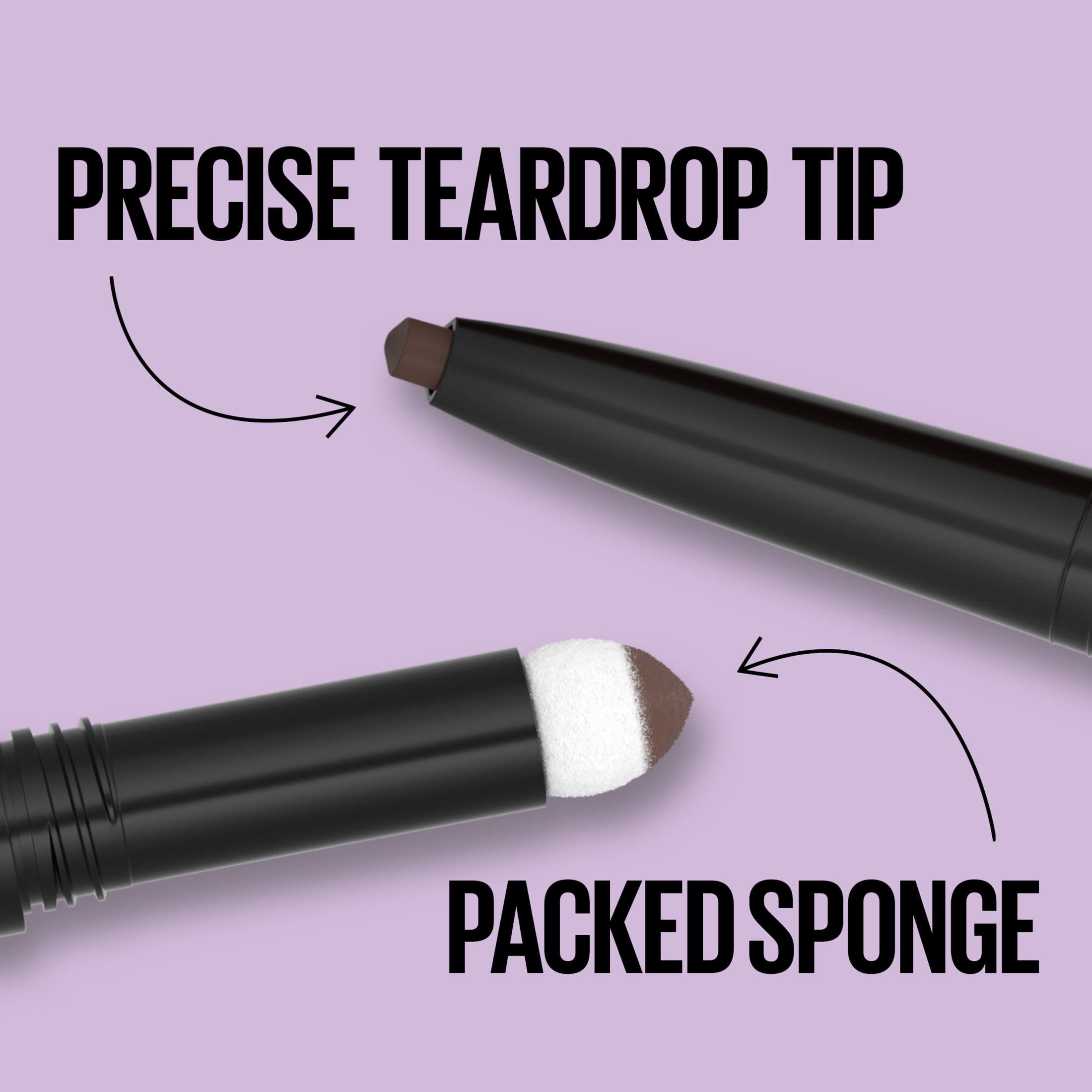 (4 pack) Maybelline Express Brow 2-in-1 Pencil and Powder Eyebrow Makeup, Soft Brown