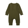 thumbnail image 6 of Girls Boys Solid Color Jumpsuit Spring and Autumn Long-Sleeved Clothes Set Girls Newborn Baby Jumpsuit 0-24M, 6 of 8