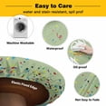 thumbnail image 3 of Elastic Fitted Round Tablecloth, Happy Birthday Waterproof Stretch Table Cover for 45"-54" Tables, Sage Green Modern Abstract Art Washable Outdoor Tablecloths for Patio, Picnic, Camping, 3 of 9