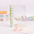 thumbnail image 3 of A6 Plastic PVC Notebook, Silver Round Ring Binder With Inner Pockets, Budget Journal Folder Organizer For Inserts Paper And Stickers (I), 3 of 9