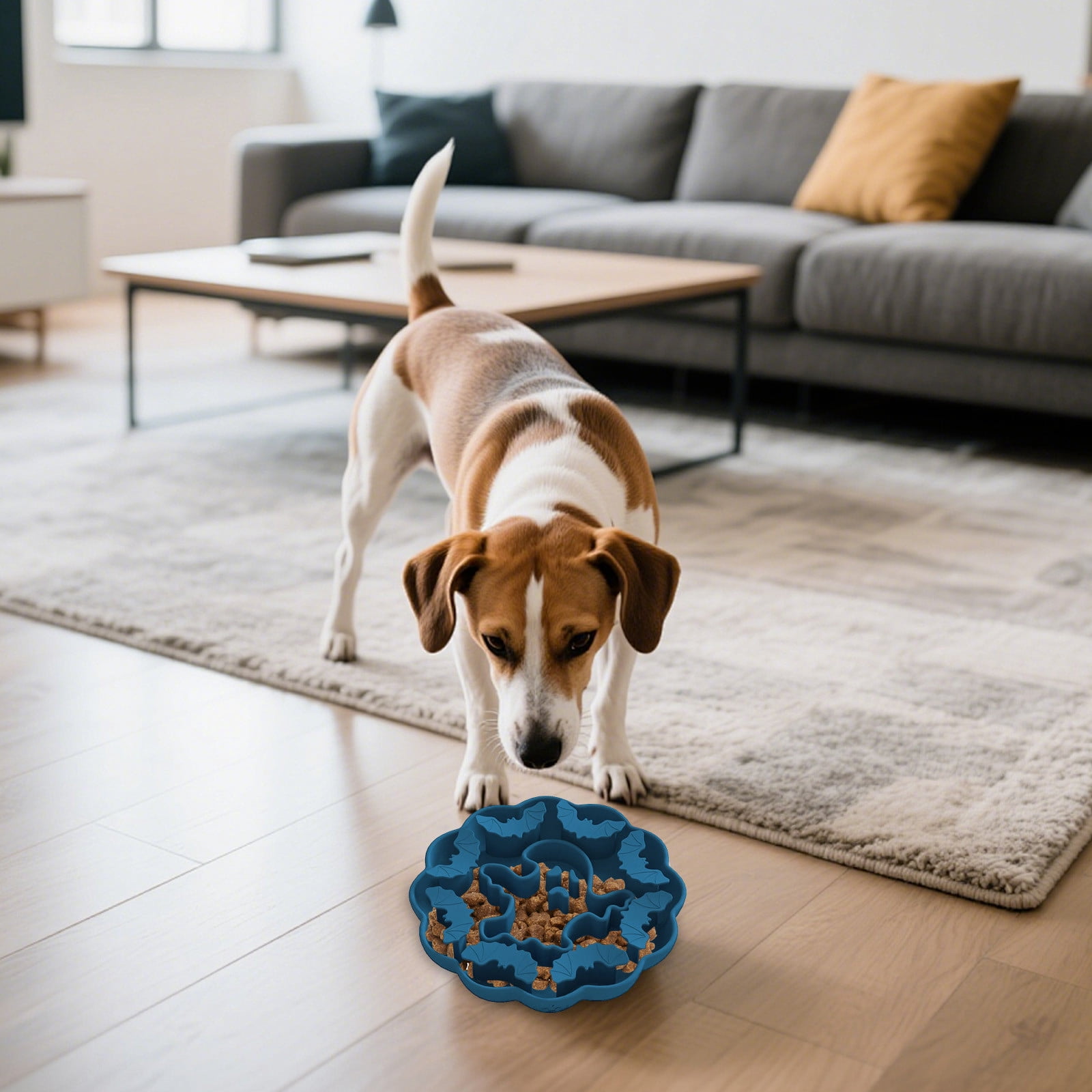 Pet Slow Feeder Bowl Silicone Dog Cat Food Bowl Anti Choking Maze Feeding Dish with Suction Base Non Slip Healthy Eating Dish for Small Medium Dogs Cats Feeding Training Bowl