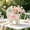 Pink-PK-clearacne, variant on MORESEC Faux Rattan Woven Pram Shaped Flower Basket with Wheel and Handle Multi Purpose Fruit Storage 9.84 in Cute Rustic Home Decor for Wedding Party