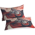 thumbnail image 2 of Motorcycle Girl Duvet Cover with Pillowcases Printed Bedding Set D with Zipper Closure Duvet Cover Set e, 2 of 5