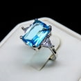 thumbnail image 4 of Myriam Statement Ring Created Emerald Blue Topaz Womens Ginger Lyne Collection, 4 of 6