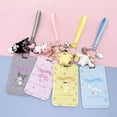 thumbnail image 3 of LLavero de Hello Kitty MyMelody con dibujos animados, llavero de muñeco con soporte para tarjeta de autobús y Cinnamoroll, funda protectora con cordón, 3 of 3
