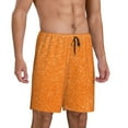 thumbnail image 2 of Wukai Orange Glitter2 Men’s Short Pajama Pants With Pockets Soft Sleep Pj Shorts for Men-Large, 2 of 6