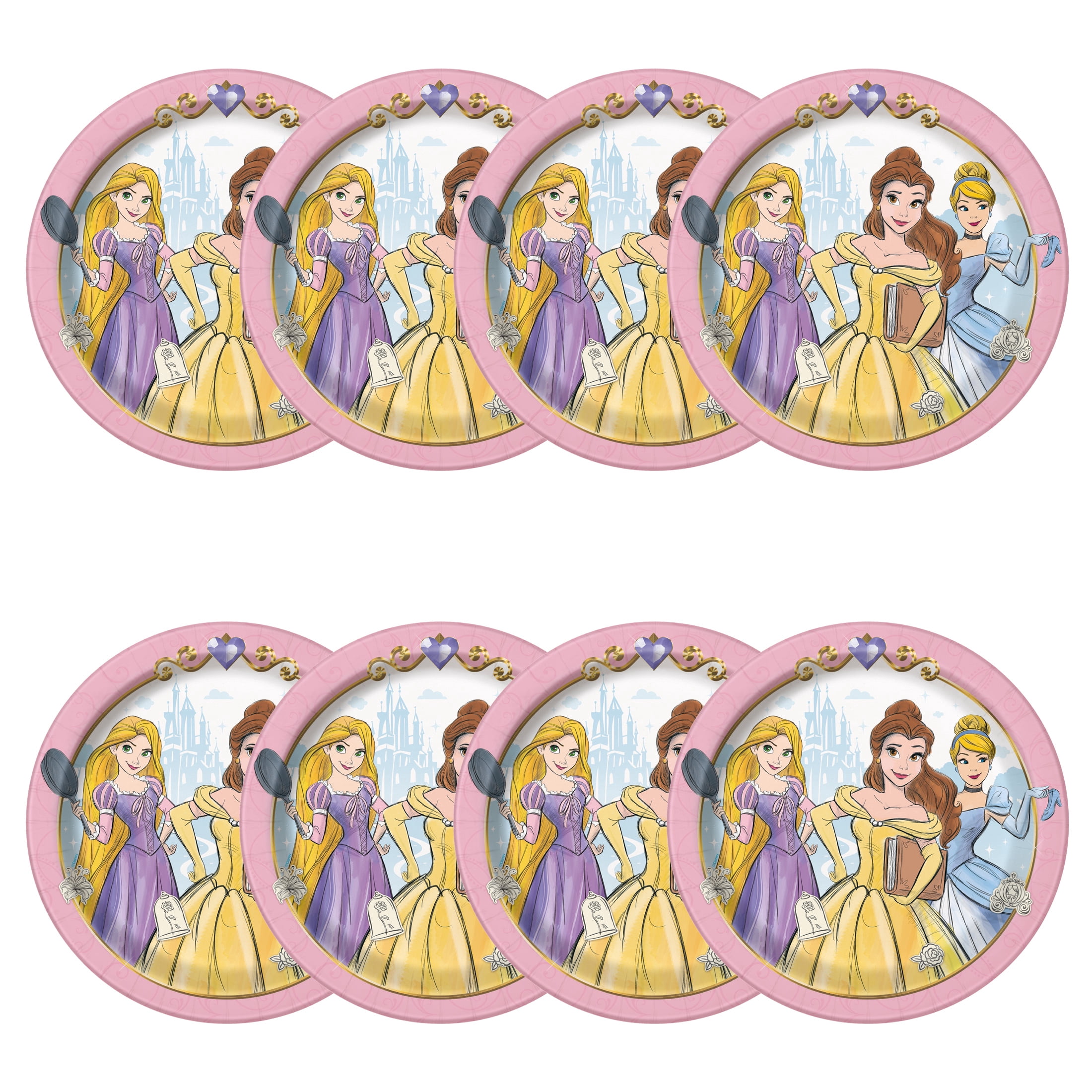 Disney Princess Paper Dinner Plates, 9in, 8ct