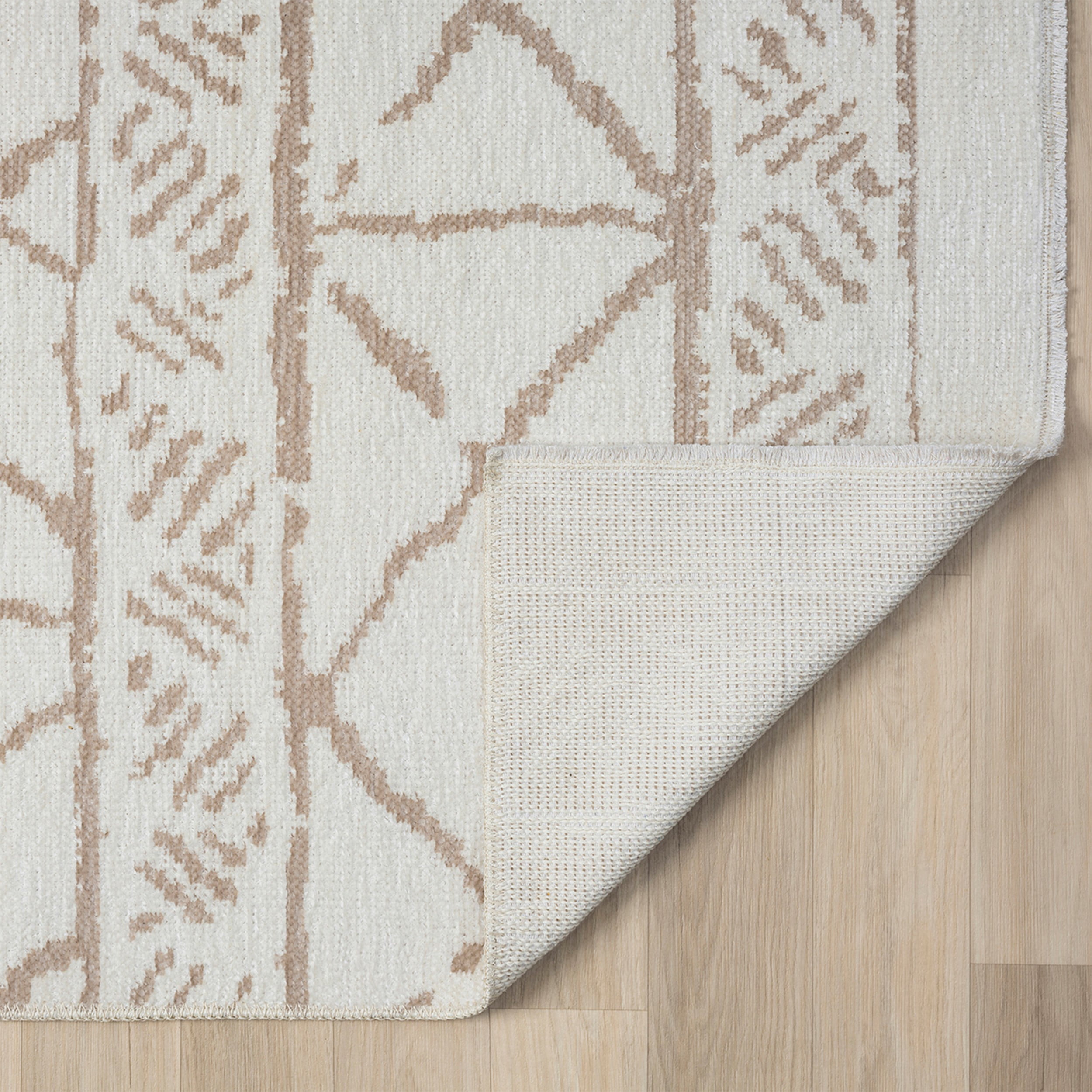 Indigo Ink Tribal Diamond Bohemian Neutral Geometric Indoor Area Rug, 5' x 7', Machine Washable