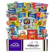 College Care Package Snack Box - 42 Count - Snack Packs for Boys Girls Men Women Students Soldiers - Back to School Care Packages for College Students - Gift Basket - Snack Boxes from The LakeHouse