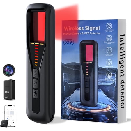 Hidden Camera Detector for Travel 2026 Upgraded Spy Finder, Wireless Signal Scanner Office/ Car/ Bathroom/ Hotel. Features 5 Sensitivity Levels, 4 Detection Modes and 25 Hour Battery Life