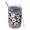 Black Daisy Flower, variant on 12oz Tumblers Black Daisy Flower Retro Pattern Vacuum Insulated Stainless Steel Travel Tumbler Cups Mug with Lid and Straw for Beer,Coffee,Beverages with Cleaning Brush for Cold & Hot Drinks