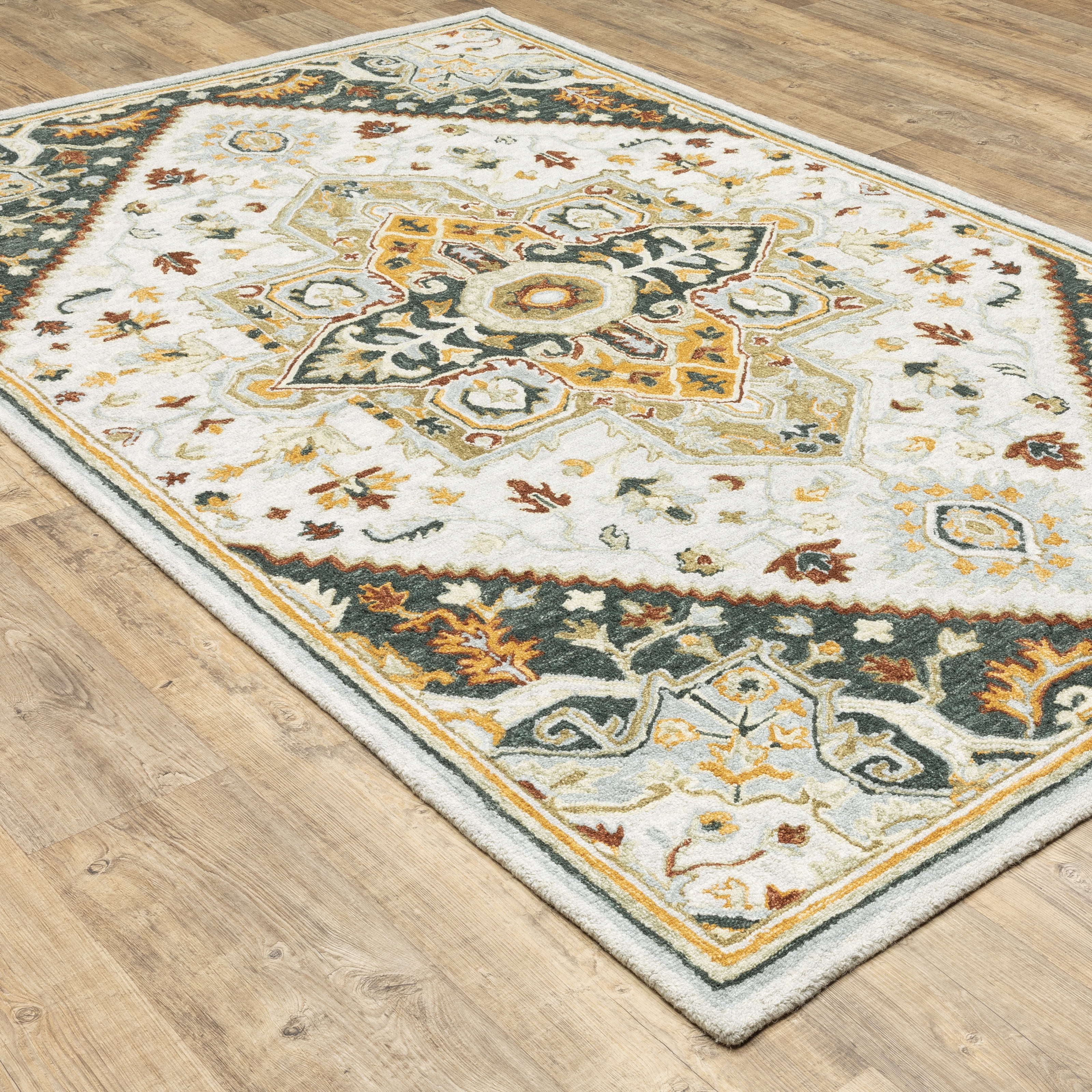 Avalon Home Acadia Medallion Hand-Made Area Rug, 3.51' x 5.51'
