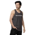 thumbnail image 3 of #loveistheway Men’s premium tank top (Charcoal Heather, S), 3 of 4
