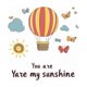 thumbnail image 3 of Adhesivo de pared con forma de globo aerostático «You Are My Sunshine», 30 x 90 cm, 3 of 4