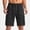 Black, variant on KeShDi Cargo Shorts Mens Workout Shorts Sleep Shorts Men's Solid Color Pocket Bandage Button Elastic Waist Casual Fashion Cargo Shorts Black 3X