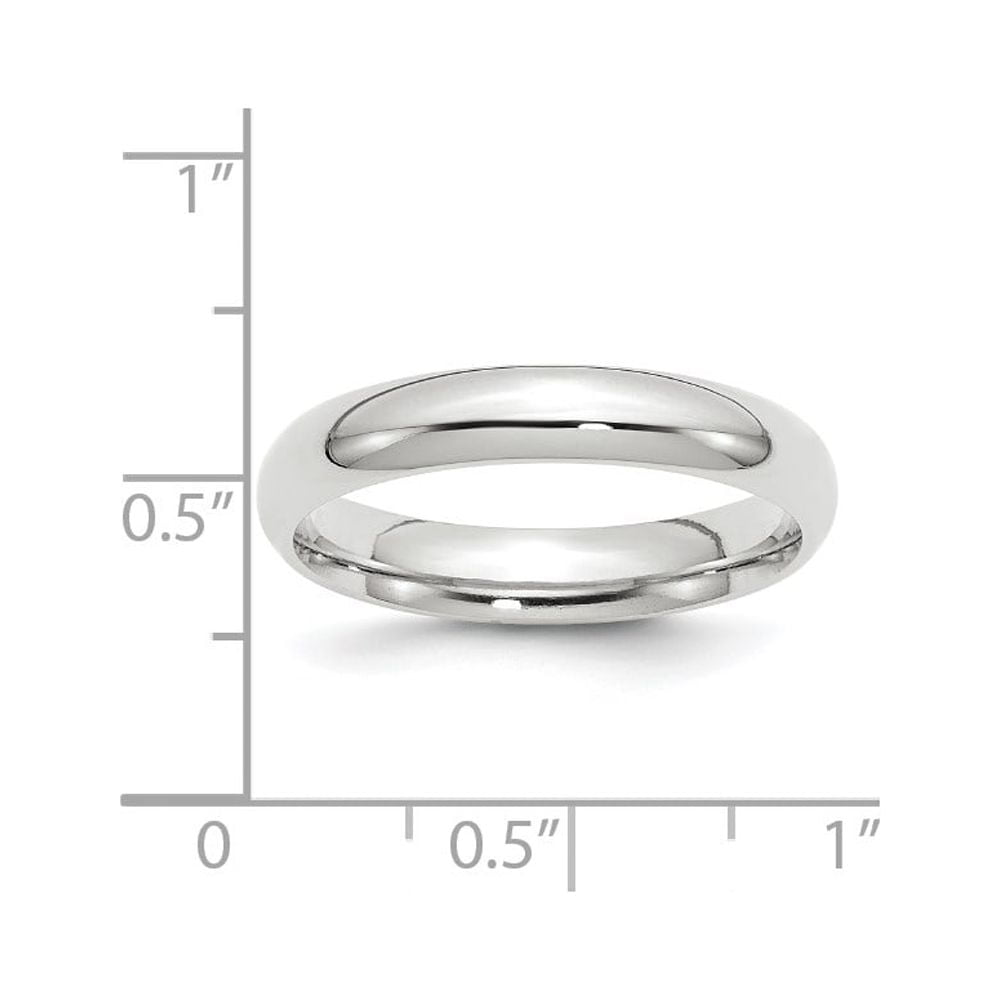 Primal Gold 14 Karat White Gold 4mm Comfort Fit Band Size 8.5