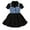 Black, variant on Tiweut 2 Piece Outfits for Girls Kids Denim Vest Short Sleeve Lapel Shirt Dress Children Relaxed Fit Girl's Clothes Suits 2-3 Y
