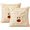 Reindeer, variant on LOMYOLO Christmas Throw Pillow Covers 18x18IN Set of 2, Soft Faux Fur Holiday Decorative Pillow Covers for Couch Sofa Bed 3D Embroidered Couch Cover Home Decor Pillow Covers - Cute Reindeer