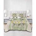 thumbnail image 3 of Spring Floral Daisy Twin XL Size Down Alternative Comforter, Lightweight Comforter Quilt Bedding Set with Pillow Shams Leaves Linen Printed All Seasons Bed Comforter Duvet Insert 68"x98", 3 of 7