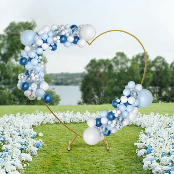 210cm Wedding Arch Flower Stand Heart Shape Metal Arch Frame Backdrop Rack
