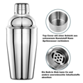 thumbnail image 5 of Stainless Steel Cocktail Shaker Mixer Set with Strainer, 5 of 5