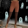 thumbnail image 3 of Halloween Tights for Women Striped Stockings Witch Striped Workout Leggings for Women Girls Halloween Costume Party Dress up, 3 of 9