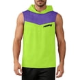 thumbnail image 6 of Yaoyar Mens Color-Block Tank Top Sleeveless Hoodie Cotton T-Shirt Summer Casual Shirt Muscle Tee, 6 of 8