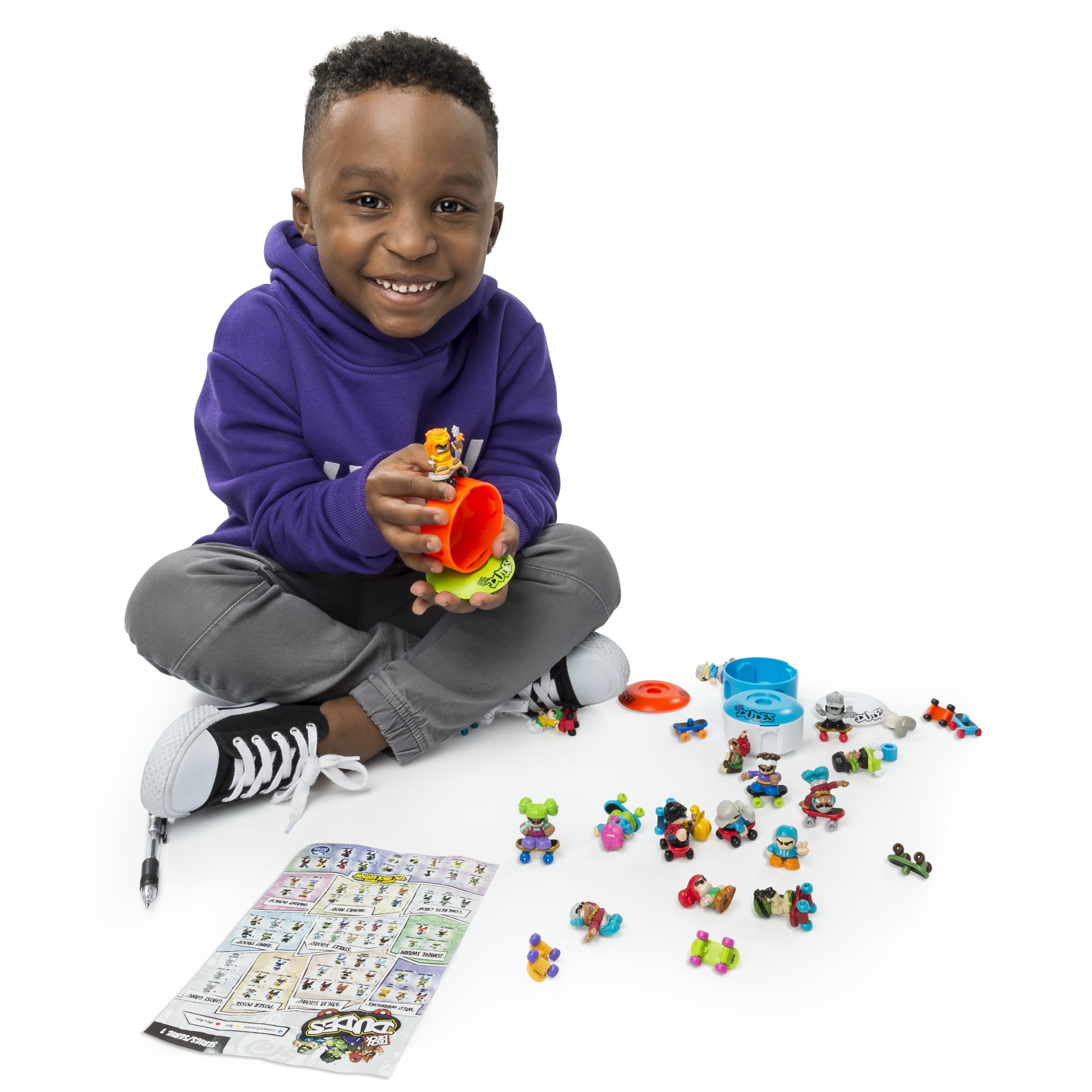 Tech Deck Dudes - 4-Pack Collectible Skater Figures with Boards