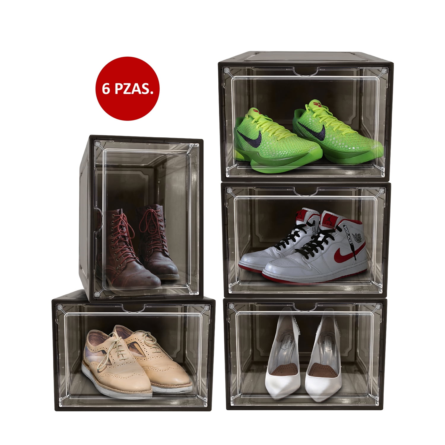 Cajas de zapatos de acrílico Idea Nuova piezas Organizadoras