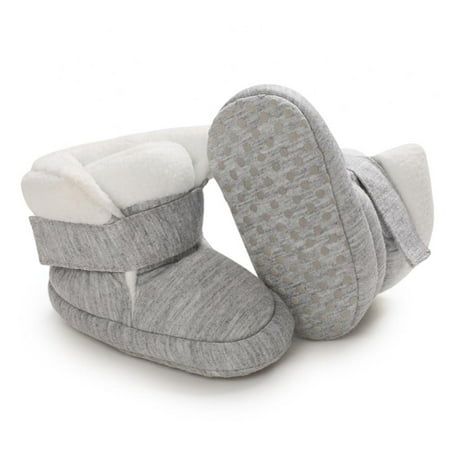 Infant Snow Boots Winter Baby Boys Girl Shoes Soft Sole Anti-Slip First Walker Toddler Plush Prewalker Newborn Fleece Booties 0-18 Months