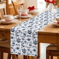 thumbnail image 5 of Blue Tropical Plant Table Runner 72 Inches, Summer Coconut Trees Coastal Nautical Bed Runner Dresser Scarves Tabletop for Indoor Outdoor Parties/Ceremony/Banquet, 16" x 72", 5 of 9