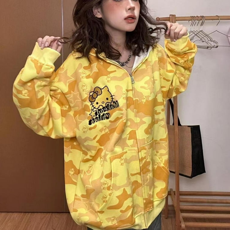 Sanrio Hello Kitty Y2K Jacket Zipper Cardigan Hoodie