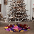 thumbnail image 5 of Daiia Purple Flower Drawing Merry Christmas Tree Skirt , Xmas Large Lace-up Tree Skirt, Santa Snowflakes Rustic Home Decorations New Year Party Farmhouse Decor-48", 5 of 7